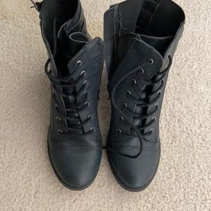 Cute black heeled boots